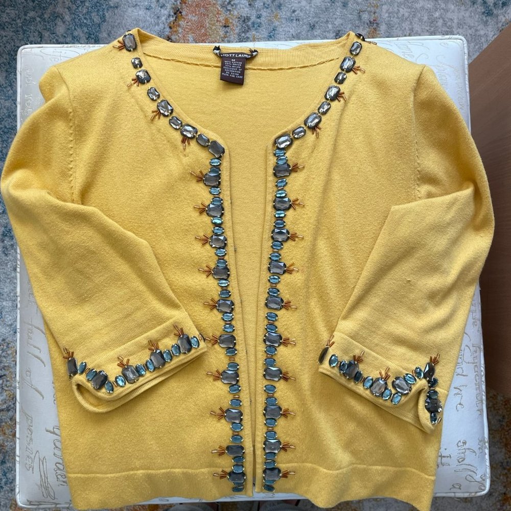Elliott Lauren Gold Sweater with Gems